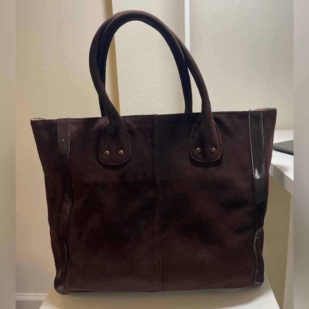 Chocolate Brown Genuine Leather Tote Bag by Gap